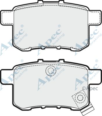 APEC BRAKING Комплект тормозных колодок, дисковый тормоз PAD1763